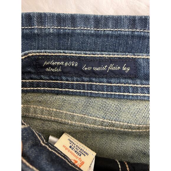 VTG Y2K Citizens of Humanity Low Rise Flare Jeans Size 28 Paloma Embroidered - Picture 12 of 12